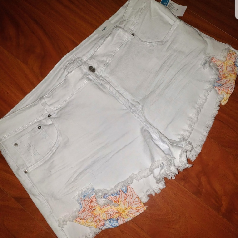 White Plus Size Jean Shorts NWT